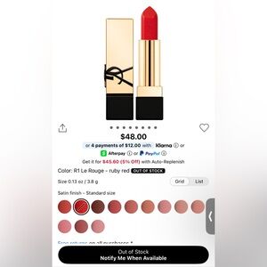 Yves Saint Laurent Rouge Pur Couture in Gold